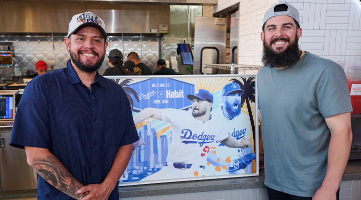 Alex Gonzalez and Alex Vesia at Habit Burger & Grill