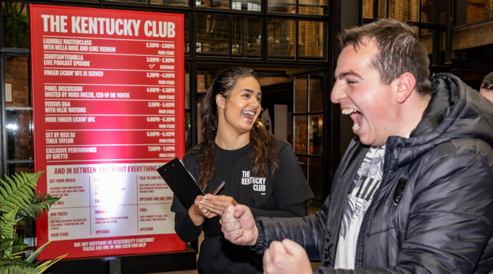 Excited Kentucky Club Participant