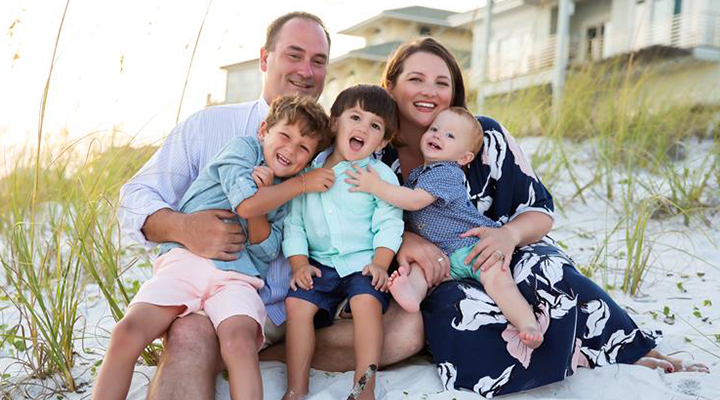 Sarah Crow and her family 