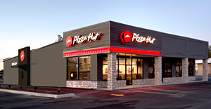 Exterior of a free-standing Pizza Hut